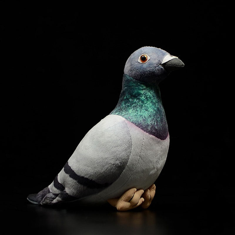 Realistic Grey Hill Pigeon Plush Toys Soft Lifelike Stuffed