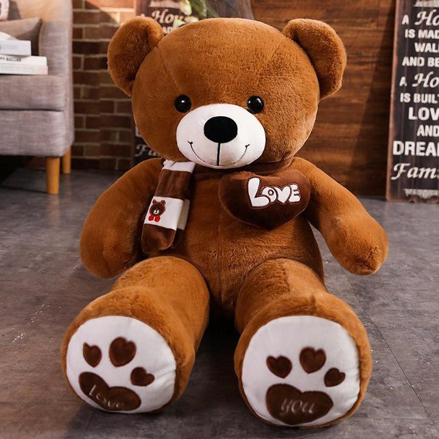 Colors Teddy Bear With Scarf Stuffed Plush Toys Doll