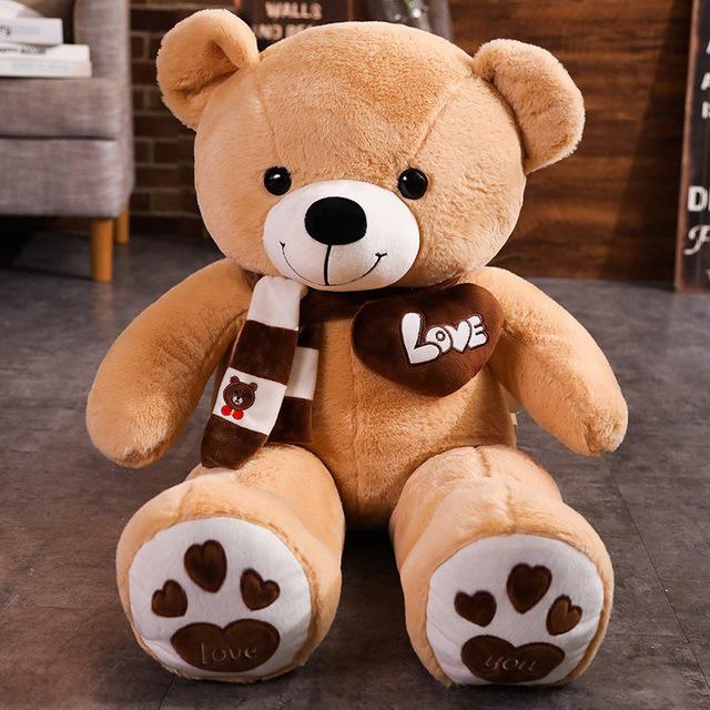 Colors Teddy Bear With Scarf Stuffed Plush Toys Doll