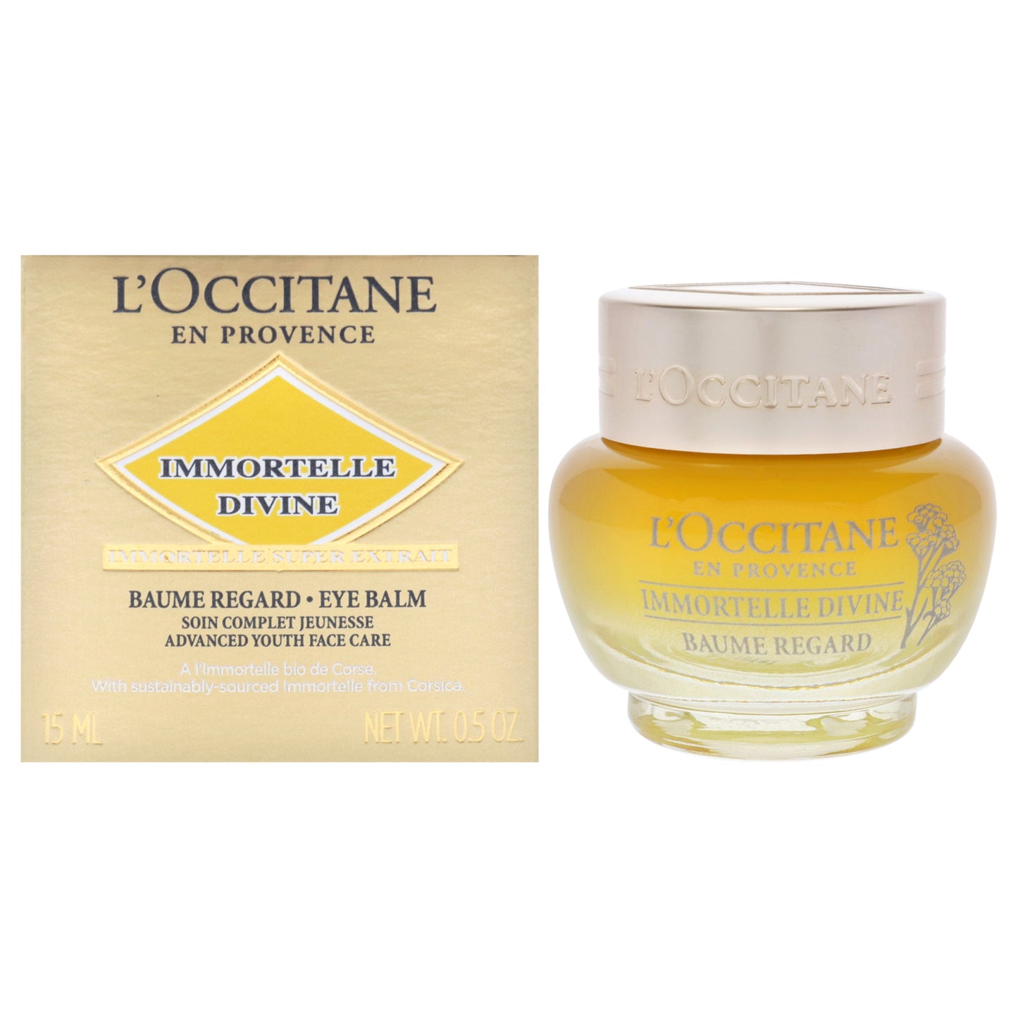 Immortelle Divine Eye Balm by LOccitane for Unisex 0.5 oz Balm
