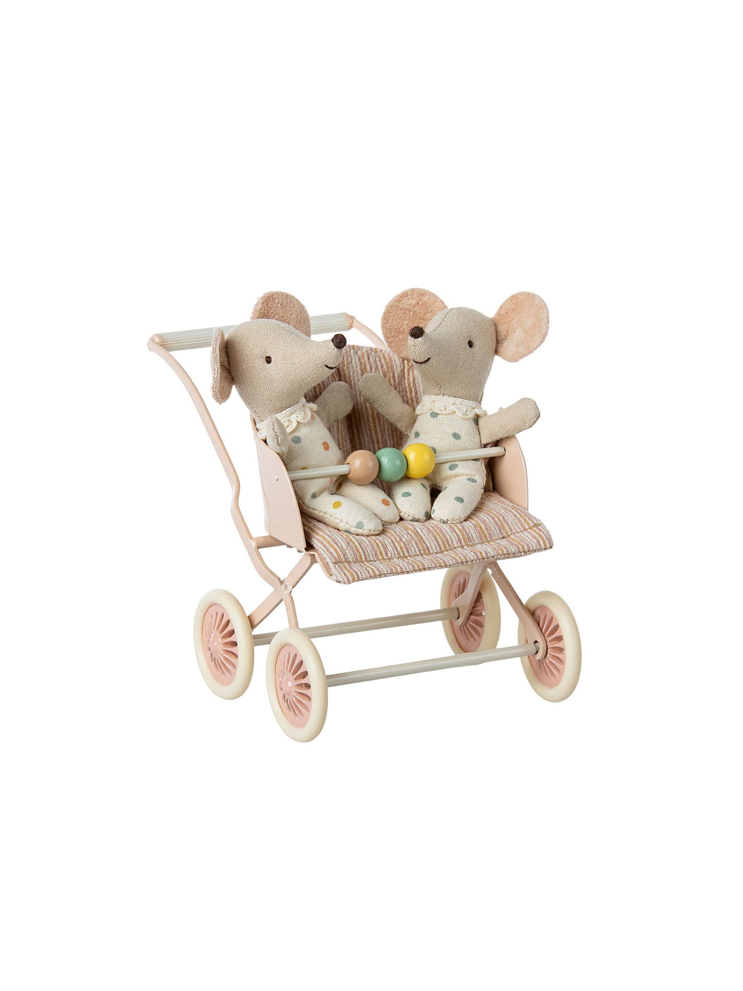 Maileg Baby Mice Stroller Rose