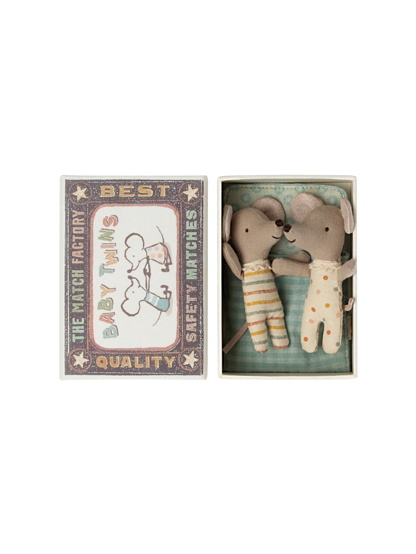 Maileg Baby Mice Twins in Matchbox