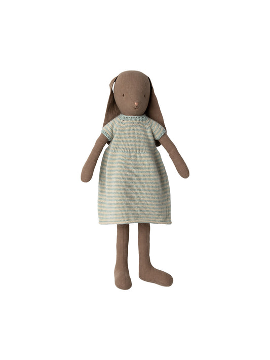Maileg Bunny Size 4 Brown Knitted Dress