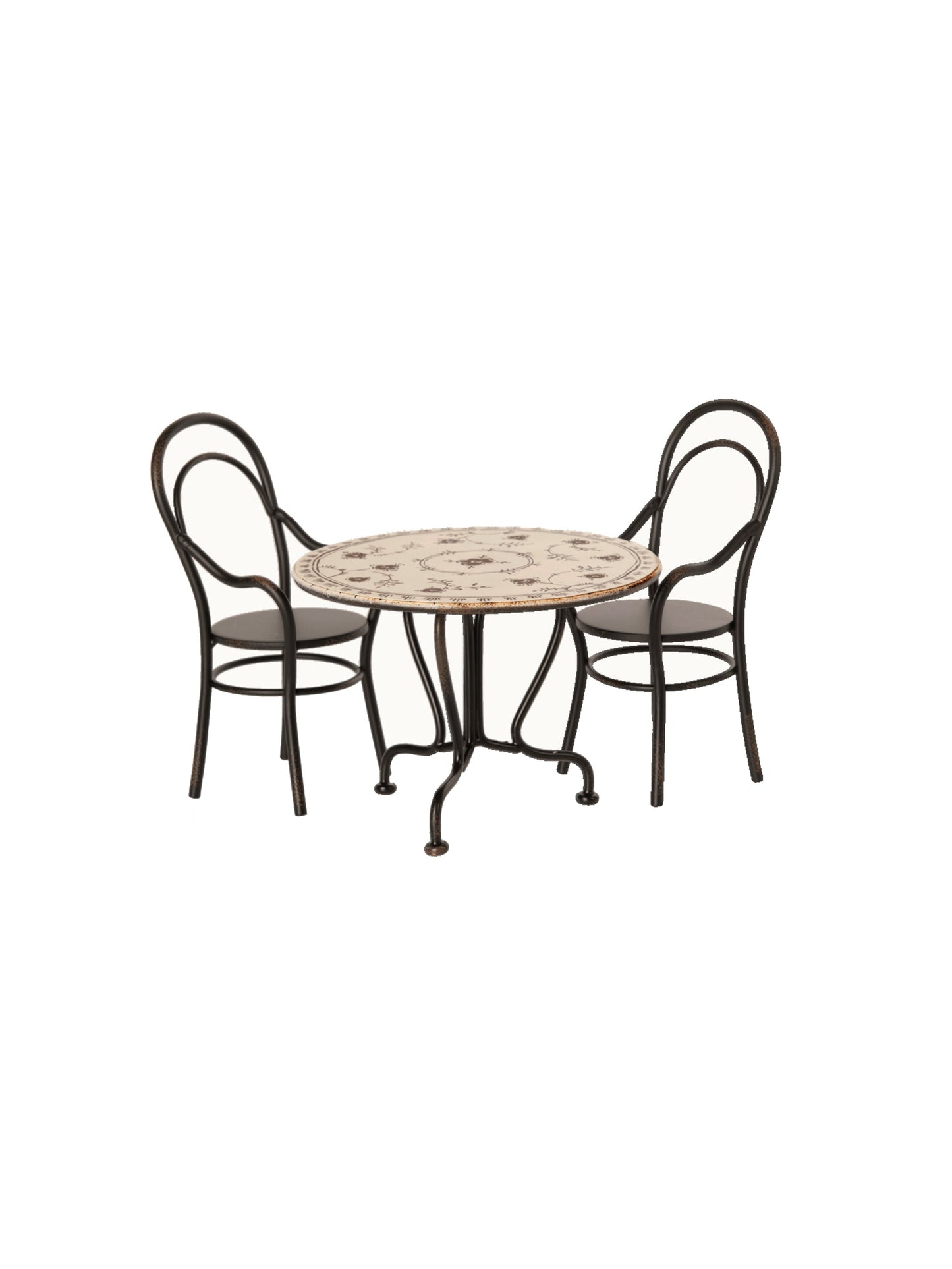 Maileg Miniature Dining Table Set with Two Chairs