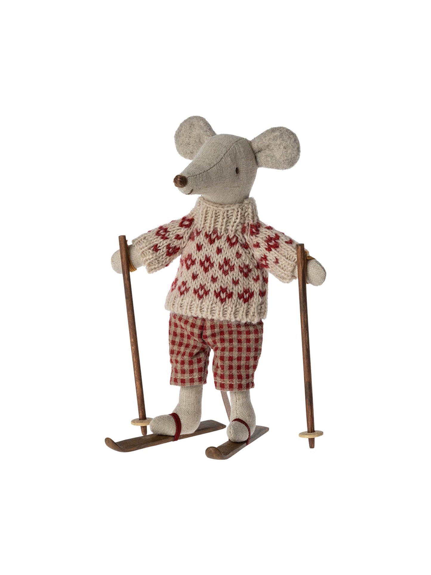 Maileg Winter Mouse Mum With Skis