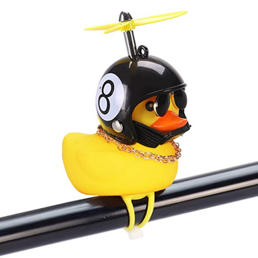 Cute Rubber Duck Toys Helmet Yellow with Propeller