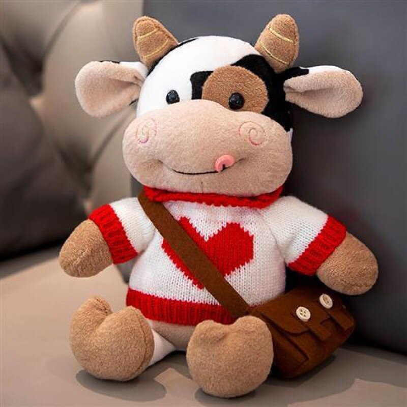 Kawaii Milk Cow Plush Doll Cute Simulation Cattle