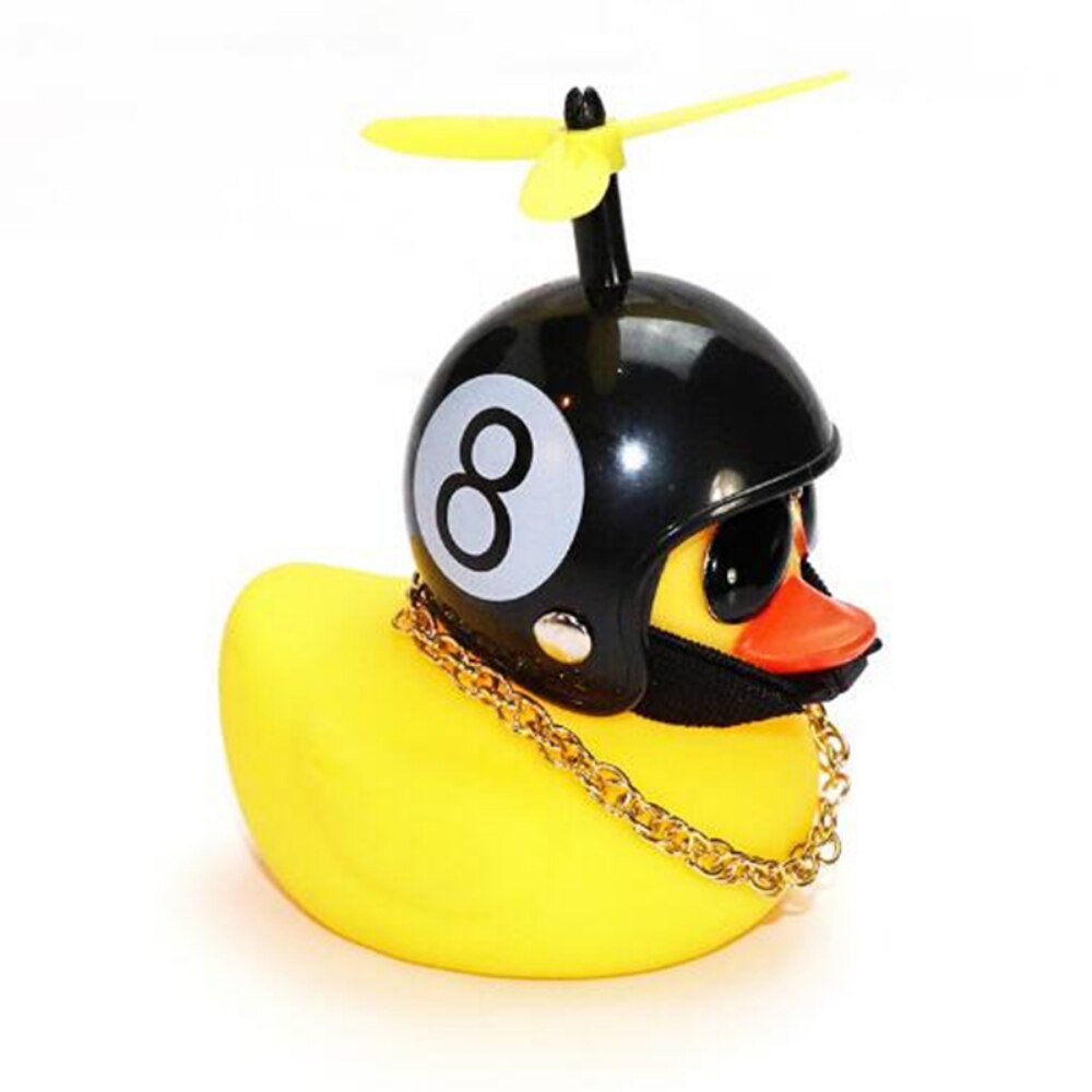 Cute Rubber Duck Toys Helmet Yellow with Propeller