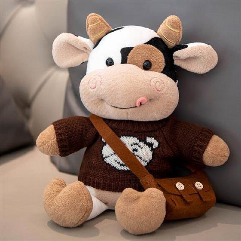 Kawaii Milk Cow Plush Doll Cute Simulation Cattle