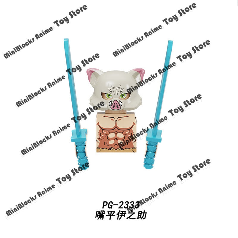 Demon Slayer Anime Series Mugen Train WM6116 Tanjirou Nezuko Giyuu Kyoujurou Figures Heads Building Blocks Creative Toys For Kid - YourStore