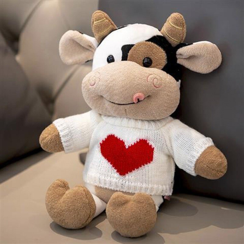 Kawaii Milk Cow Plush Doll Cute Simulation Cattle