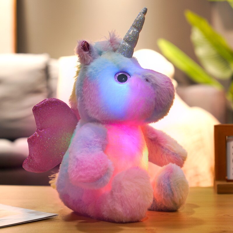 Colorful Luminous Alpaca Unicorn LED Light Plush Pillow Toys