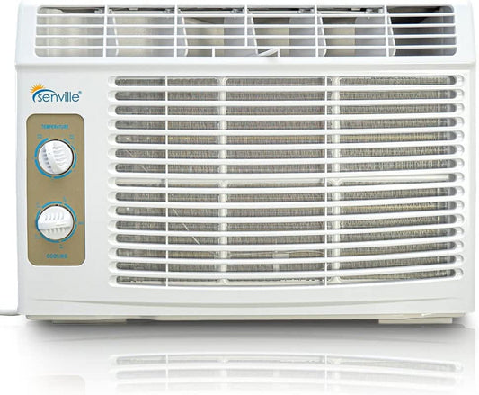 Senville 5.000 BTU Window Air Conditioner. Up to 150 sq. ft.. Mechanical Control. Washable Filter