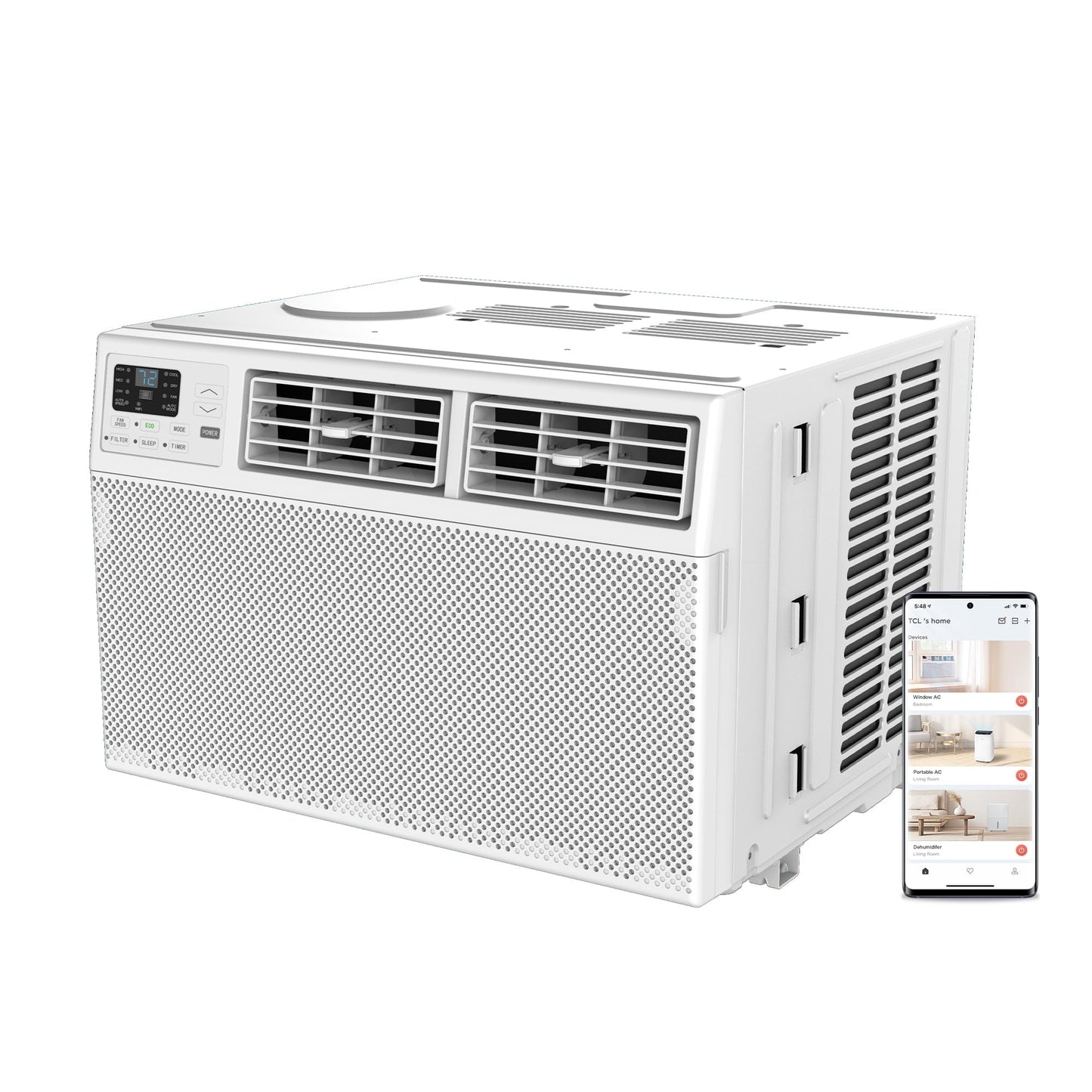 TCL 12.000 BTU Smart Window Air Conditioner. White. W12W9E2-3