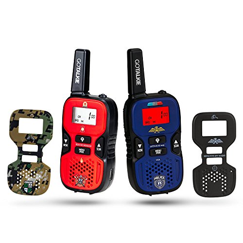 Set of 2 Long-Range 3.5 Miles 22 Channel Rechargeable Two Way Radio Walkie Talkies