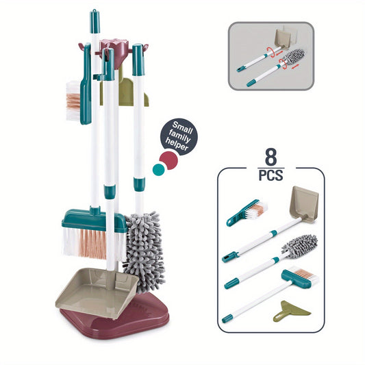Educational Cleaning Set for Kids - Detachable Pretend Play Set with Real Working Vacuum Cleaner, Broom, Spray Bottle & More!